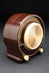 Radialva ”Super-Boum” Radio in Brown Bakelite + Ivory